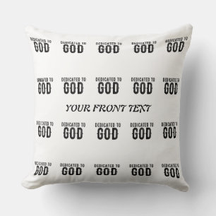 DEDICATED TO GOD COOL BLACK TEKST KUSSEN