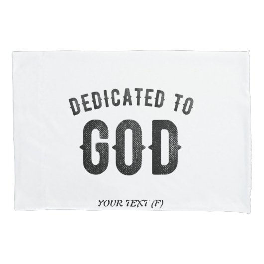 DEDICATED TO GOD COOL  BLACK TEKST KUSSENSLOOP (Voorkant)