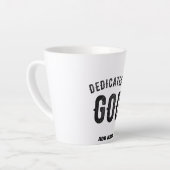 DEDICATED TO GOD COOL BLACK TEKST LATTE MOK (Linkerhoek)