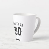 DEDICATED TO GOD COOL BLACK TEKST LATTE MOK (Rechterhoek)