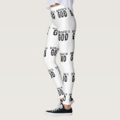 DEDICATED TO GOD  COOL BLACK TEKST LEGGINGS (Links)