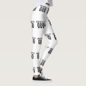 DEDICATED TO GOD  COOL BLACK TEKST LEGGINGS (Rechts)