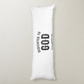 DEDICATED TO GOD COOL  BLACK TEKST LICHAAMSKUSSEN (Achterkant (Verticaal))