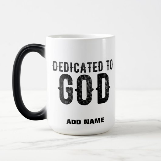 DEDICATED TO GOD COOL BLACK TEKST MAGISCHE MOK (Links)