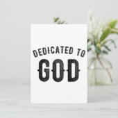 DEDICATED TO GOD COOL  BLACK TEKST MENU (Staand voorkant)