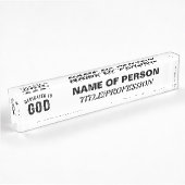 DEDICATED TO GOD COOL BLACK TEKST NAAMBORDJE