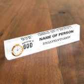 DEDICATED TO GOD COOL  BLACK TEKST NAAMBORDJE (Zijkant)