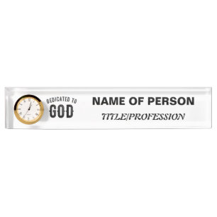 DEDICATED TO GOD COOL  BLACK TEKST NAAMBORDJE
