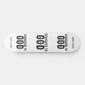DEDICATED TO GOD  COOL BLACK TEKST PERSOONLIJK SKATEBOARD (Horizontaal)