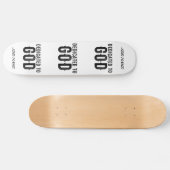 DEDICATED TO GOD  COOL BLACK TEKST PERSOONLIJK SKATEBOARD (Horizontaal)