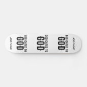 DEDICATED TO GOD  COOL BLACK TEKST PERSOONLIJK SKATEBOARD (Horizontaal)