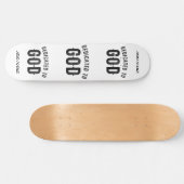 DEDICATED TO GOD COOL BLACK TEKST PERSOONLIJK SKATEBOARD (Horizontaal)