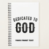 DEDICATED TO GOD COOL BLACK TEKST PLANNER (Voorkant)
