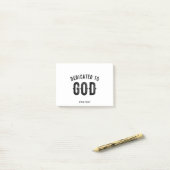 DEDICATED TO GOD COOL  BLACK TEKST POST-IT® NOTES (Op bureau)