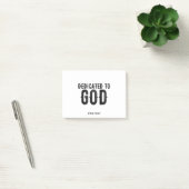 DEDICATED TO GOD  COOL BLACK TEKST POST-IT® NOTES (Kantoor)