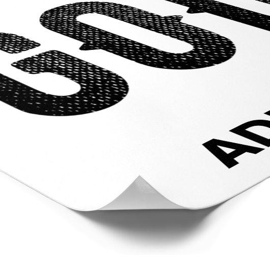 DEDICATED TO GOD COOL  BLACK TEKST POSTER (Hoek)