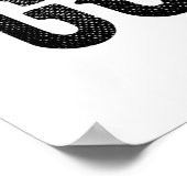 DEDICATED TO GOD  COOL BLACK TEKST POSTER (Hoek)