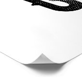 DEDICATED TO GOD COOL  BLACK TEKST POSTER (Hoek)