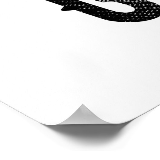 DEDICATED TO GOD COOL  BLACK TEKST POSTER (Hoek)