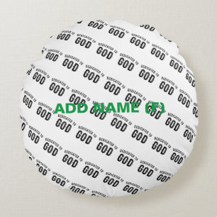 DEDICATED TO GOD COOL BLACK TEKST ROND KUSSEN
