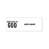 DEDICATED TO GOD  COOL BLACK TEKST RUBBERSTEMPEL (Afrduk)