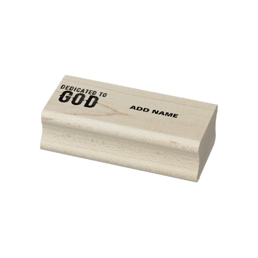 DEDICATED TO GOD  COOL BLACK TEKST RUBBERSTEMPEL (Stempel)