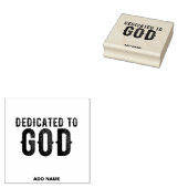 DEDICATED TO GOD COOL BLACK TEKST RUBBERSTEMPEL (Gestempeld)