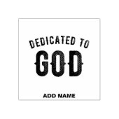 DEDICATED TO GOD COOL  BLACK TEKST RUBBERSTEMPEL (Afrduk)