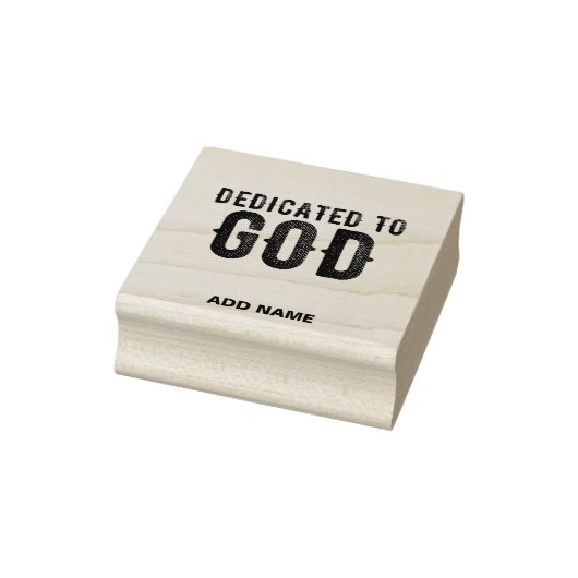 DEDICATED TO GOD COOL BLACK TEKST RUBBERSTEMPEL (Stempel)