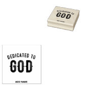 DEDICATED TO GOD COOL  BLACK TEKST RUBBERSTEMPEL (Gestempeld)