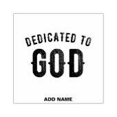DEDICATED TO GOD COOL  BLACK TEKST RUBBERSTEMPEL (Afrduk)