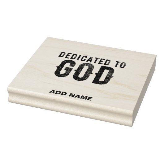 DEDICATED TO GOD  COOL BLACK TEKST RUBBERSTEMPEL (Stempel)