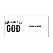 DEDICATED TO GOD COOL  BLACK TEKST RUBBERSTEMPEL (Afrduk)