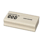 DEDICATED TO GOD COOL  BLACK TEKST RUBBERSTEMPEL (Stempel)