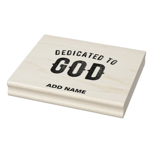 DEDICATED TO GOD COOL  BLACK TEKST RUBBERSTEMPEL (Stempel)
