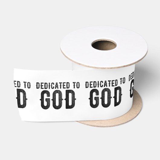 DEDICATED TO GOD COOL BLACK TEKST SATIJNEN LINT (Spoel)