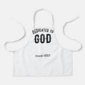 DEDICATED TO GOD COOL  BLACK TEKST SCHORT (Voorkant)