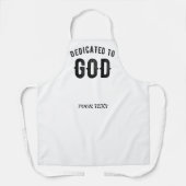 DEDICATED TO GOD COOL BLACK TEKST SCHORT (Voorkant)