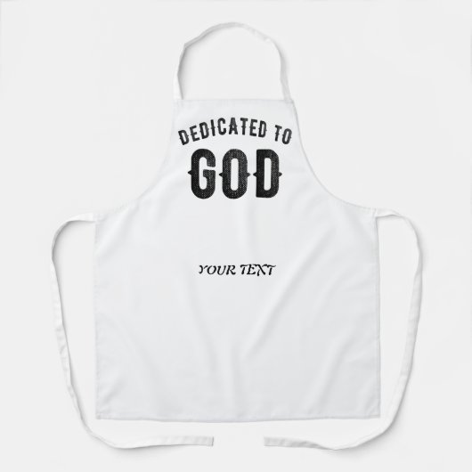 DEDICATED TO GOD COOL BLACK TEKST SCHORT (Voorkant)