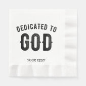 DEDICATED TO GOD COOL  BLACK TEKST SERVET (Voorkant)