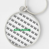 DEDICATED TO GOD  COOL BLACK TEKST SLEUTELHANGER (Voorkant)