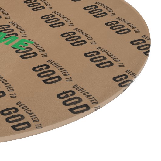 DEDICATED TO GOD COOL  BLACK TEKST SNIJPLANK (Hoek)