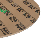 DEDICATED TO GOD COOL BLACK TEKST SNIJPLANK (Hoek)