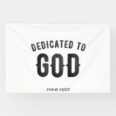 DEDICATED TO GOD COOL  BLACK TEKST SPANDOEK (Horizontaal)