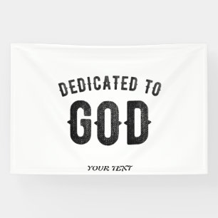 DEDICATED TO GOD COOL  BLACK TEKST SPANDOEK