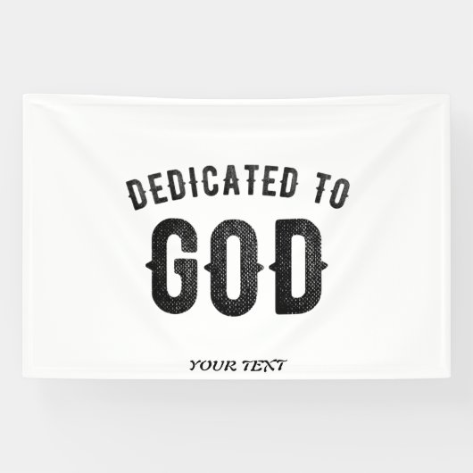 DEDICATED TO GOD COOL  BLACK TEKST SPANDOEK (Horizontaal)