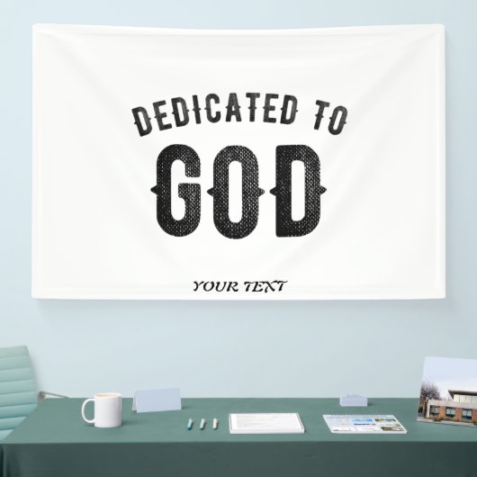 DEDICATED TO GOD COOL  BLACK TEKST SPANDOEK (Beurs)