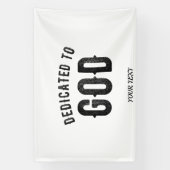 DEDICATED TO GOD COOL  BLACK TEKST SPANDOEK (Verticaal)