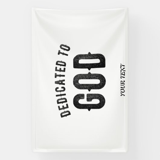 DEDICATED TO GOD COOL  BLACK TEKST SPANDOEK (Verticaal)
