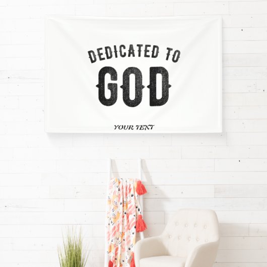 DEDICATED TO GOD COOL  BLACK TEKST SPANDOEK (Insitu)